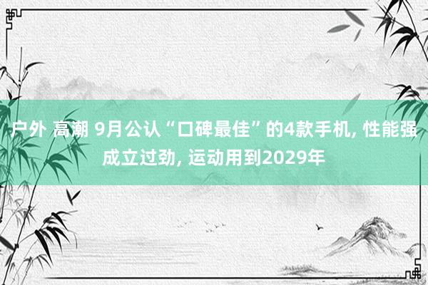 户外 高潮 9月公认“口碑最佳”的4款手机， 性能强成立过劲， 运动用到2029年