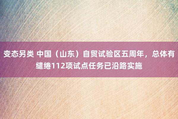 变态另类 中国（山东）自贸试验区五周年，总体有缱绻112项试点任务已沿路实施