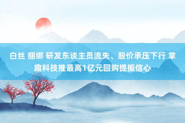 白丝 捆绑 研发东谈主员流失、股价承压下行 掌趣科技推最高1亿元回购提振信心