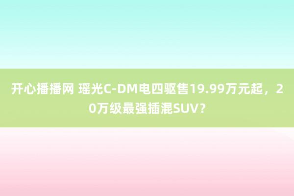 开心播播网 瑶光C-DM电四驱售19.99万元起，20万级最强插混SUV？