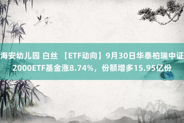 海安幼儿园 白丝 【ETF动向】9月30日华泰柏瑞中证2000ETF基金涨8.74%，份额增多15.95亿份