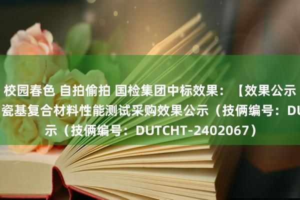 校园春色 自拍偷拍 国检集团中标效果：【效果公示】 大连理工大学陶瓷基复合材料性能测试采购效果公示（技俩编号：DUTCHT-2402067）