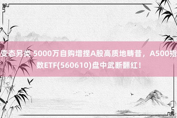 变态另类 5000万自购增捏A股高质地畴昔，A500指数ETF(560610)盘中武断翻红！