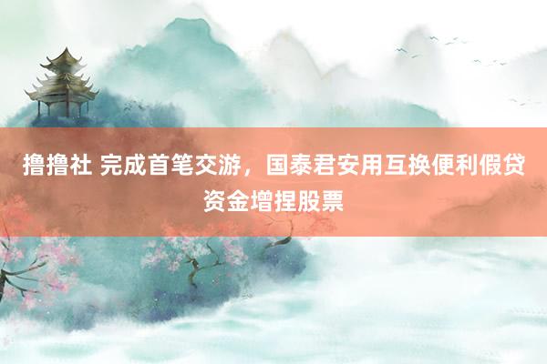 撸撸社 完成首笔交游，国泰君安用互换便利假贷资金增捏股票