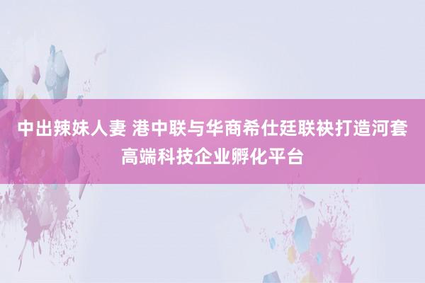 中出辣妹人妻 港中联与华商希仕廷联袂打造河套高端科技企业孵化平台