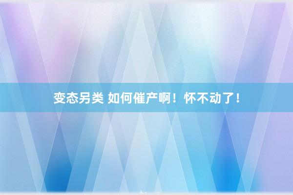 变态另类 如何催产啊！怀不动了！