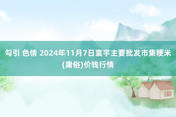 勾引 色情 2024年11月7日寰宇主要批发市集粳米(庸俗)价钱行情