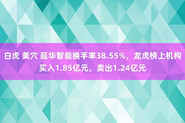 白虎 美穴 延华智能换手率38.55%，龙虎榜上机构买入1.85亿元，卖出1.24亿元